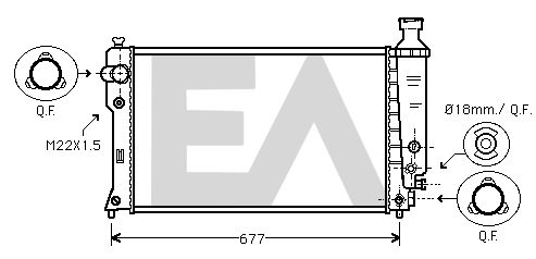 31R55074 EACLIMA Радиатор, охлаждение двигателя