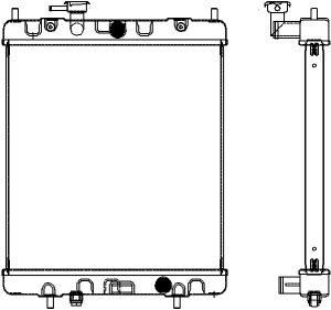 43411016 SAKURA Automotive Радиатор, охлаждение двигателя