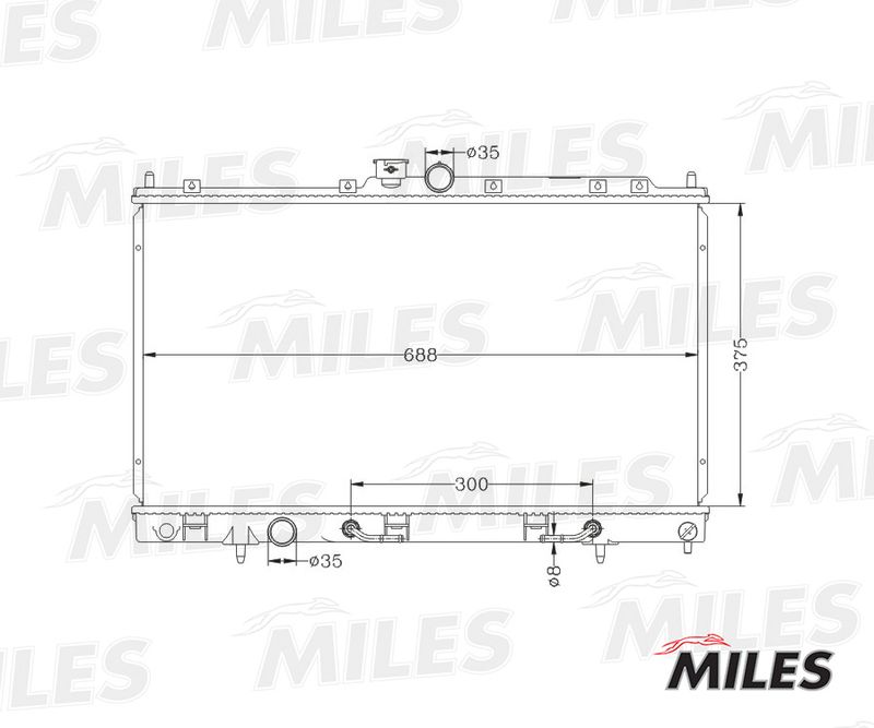 ACRB018 MILES Радиатор, охлаждение двигателя