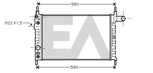 31R54085 EACLIMA Радиатор, охлаждение двигателя