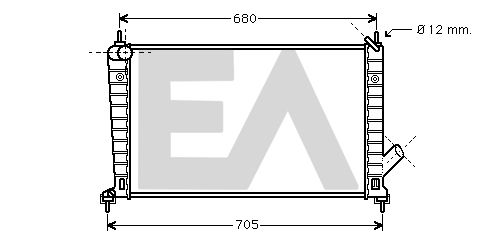 31R62021 EACLIMA Радиатор, охлаждение двигателя