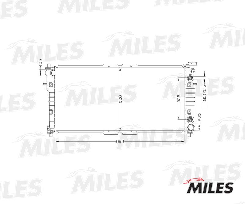 ACRB168 MILES Радиатор, охлаждение двигателя