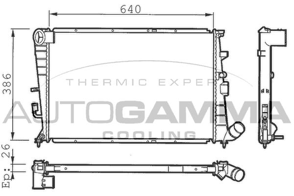 100218 AUTOGAMMA Радиатор, охлаждение двигателя
