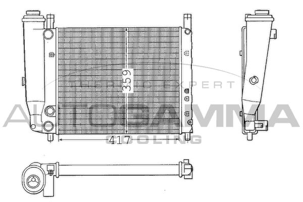 100296 AUTOGAMMA Радиатор, охлаждение двигателя