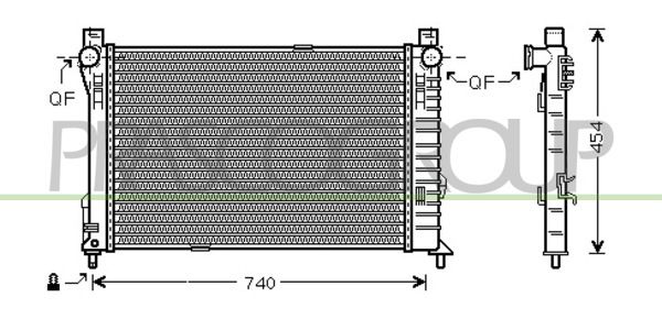 ME027R003 PRASCO Радиатор, охлаждение двигателя