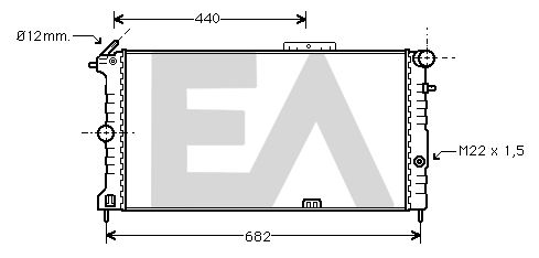 31R54162 EACLIMA Радиатор, охлаждение двигателя