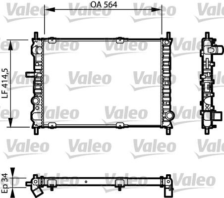 732623 VALEO Радиатор, охлаждение двигателя