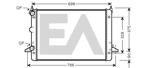 31R22127 EACLIMA Радиатор, охлаждение двигателя