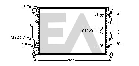 31R02086 EACLIMA Радиатор, охлаждение двигателя