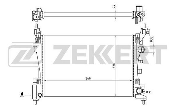 MK1242 ZEKKERT Радиатор, охлаждение двигателя