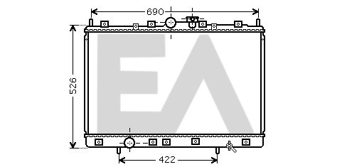 31R51095 EACLIMA Радиатор, охлаждение двигателя