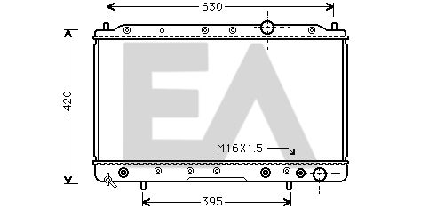 31R51129 EACLIMA Радиатор, охлаждение двигателя