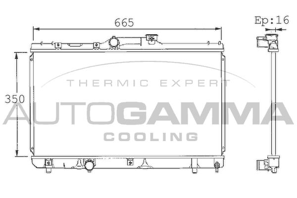 101354 AUTOGAMMA Радиатор, охлаждение двигателя