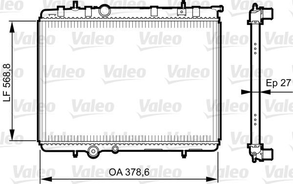 735597 VALEO Радиатор, охлаждение двигателя