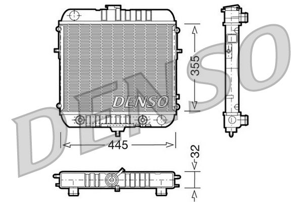 DRM20073 DENSO Радиатор, охлаждение двигателя