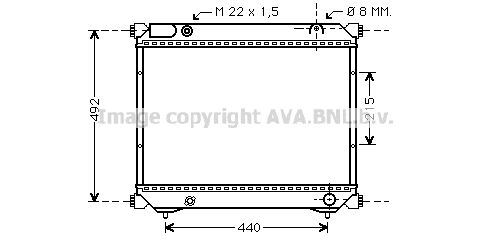 SZA2039 AVA QUALITY COOLING Радиатор, охлаждение двигателя