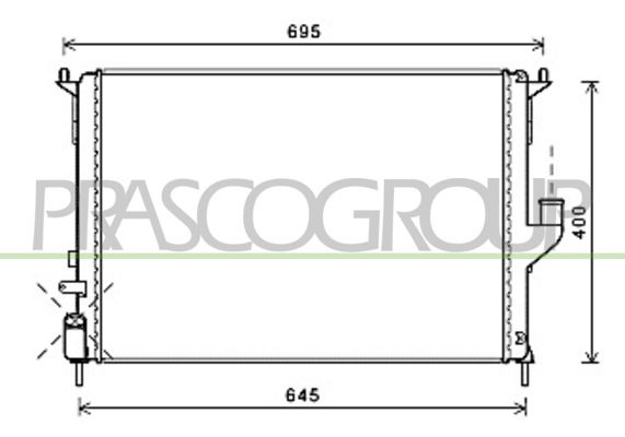 DA220R005 PRASCO Радиатор, охлаждение двигателя