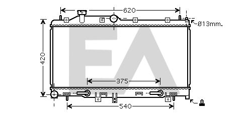 31R68036 EACLIMA Радиатор, охлаждение двигателя