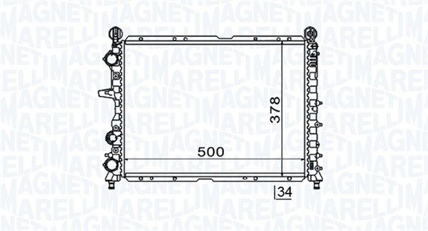 350213154600 MAGNETI MARELLI Радиатор, охлаждение двигателя