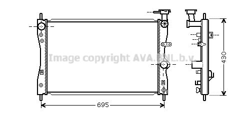 MTA2172 AVA QUALITY COOLING Радиатор, охлаждение двигателя