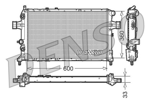 DRM20017 DENSO Радиатор, охлаждение двигателя