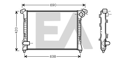 31R07090 EACLIMA Радиатор, охлаждение двигателя