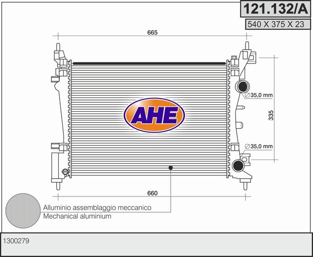 121132A AHE Радиатор, охлаждение двигателя