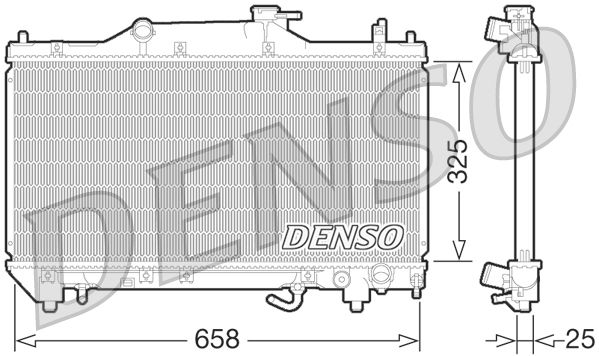 DRM50067 DENSO Радиатор, охлаждение двигателя