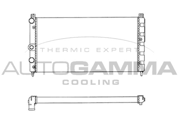 101445 AUTOGAMMA Радиатор, охлаждение двигателя