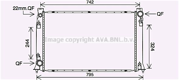 AI2407 AVA QUALITY COOLING Радиатор, охлаждение двигателя