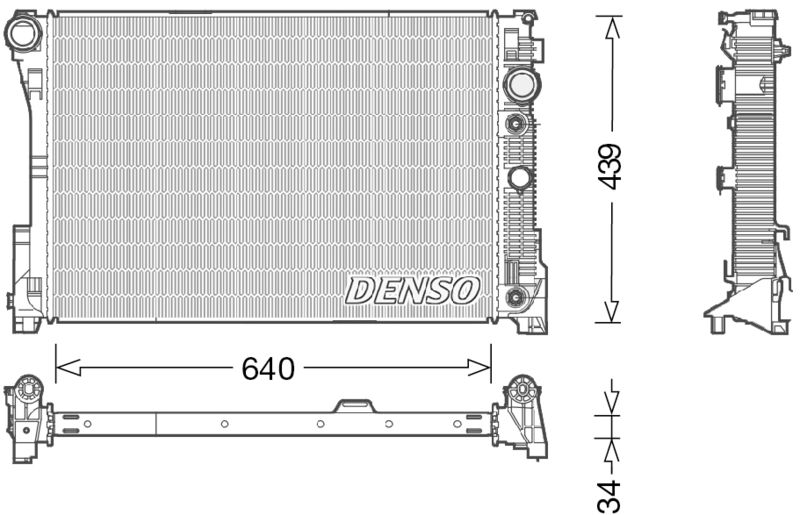 DRM17048 DENSO Радиатор, охлаждение двигателя