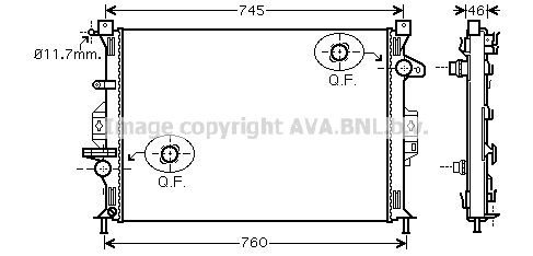 FDA2421 AVA QUALITY COOLING Радиатор, охлаждение двигателя