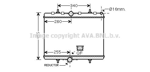 PE2314 AVA QUALITY COOLING Радиатор, охлаждение двигателя