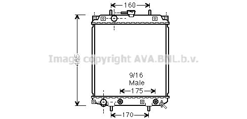 DU2047 AVA QUALITY COOLING Радиатор, охлаждение двигателя