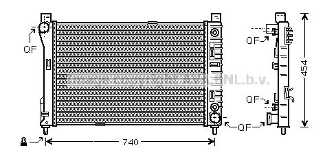 MSA2286 AVA QUALITY COOLING Радиатор, охлаждение двигателя