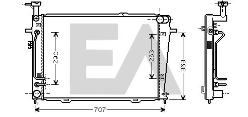 31R28046 EACLIMA Радиатор, охлаждение двигателя