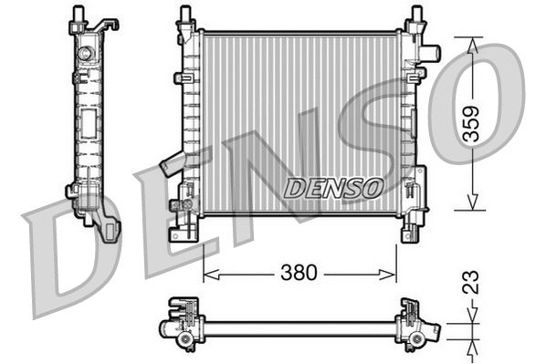 DRM10063 DENSO Радиатор, охлаждение двигателя