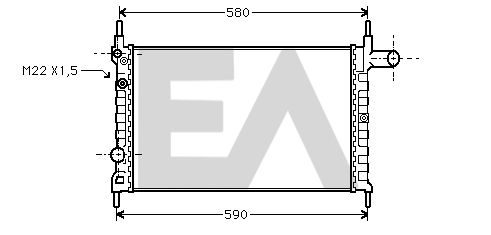 31R54154 EACLIMA Радиатор, охлаждение двигателя