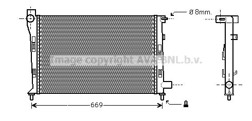 MS2281 AVA QUALITY COOLING Радиатор, охлаждение двигателя