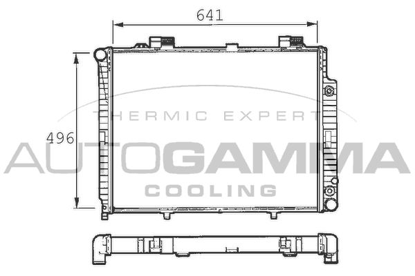 101380 AUTOGAMMA Радиатор, охлаждение двигателя