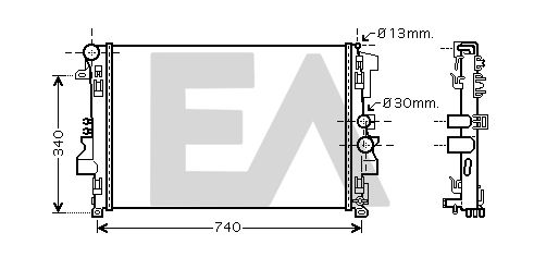 31R50173 EACLIMA Радиатор, охлаждение двигателя