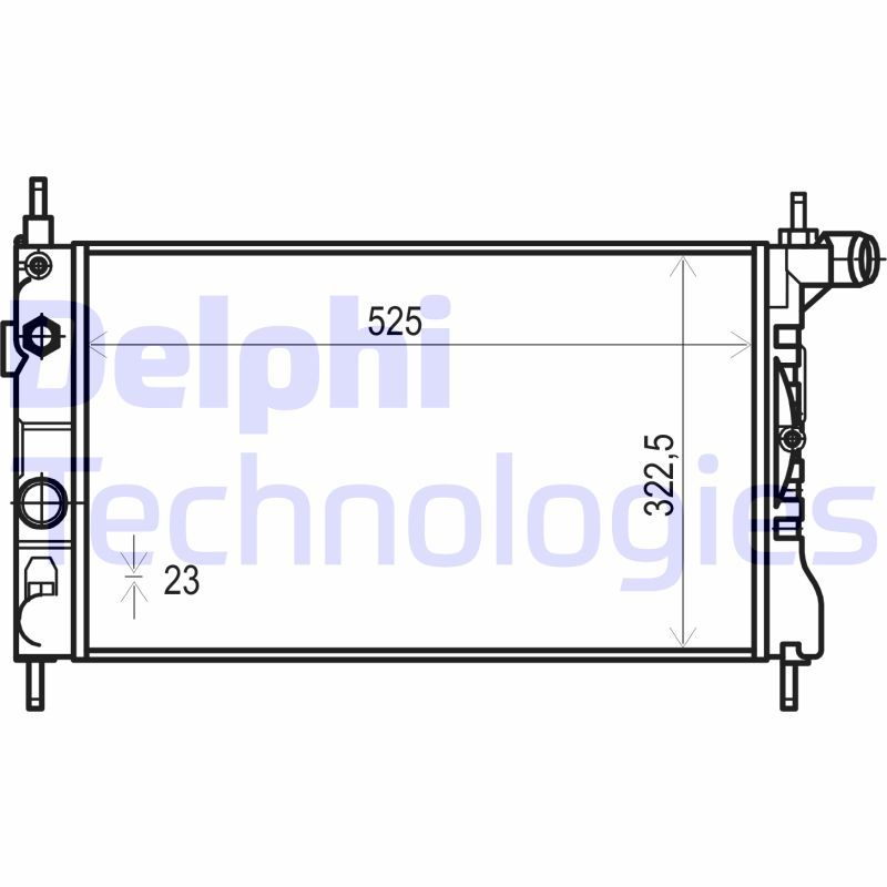 TSP0524016 DELPHI Радиатор, охлаждение двигателя