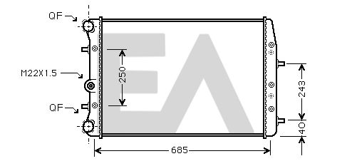 31R61010 EACLIMA Радиатор, охлаждение двигателя