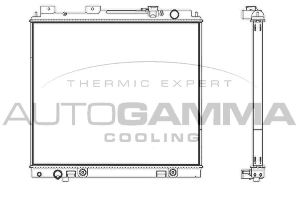 107232 AUTOGAMMA Радиатор, охлаждение двигателя