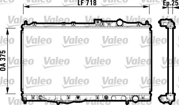 734142 VALEO Радиатор, охлаждение двигателя