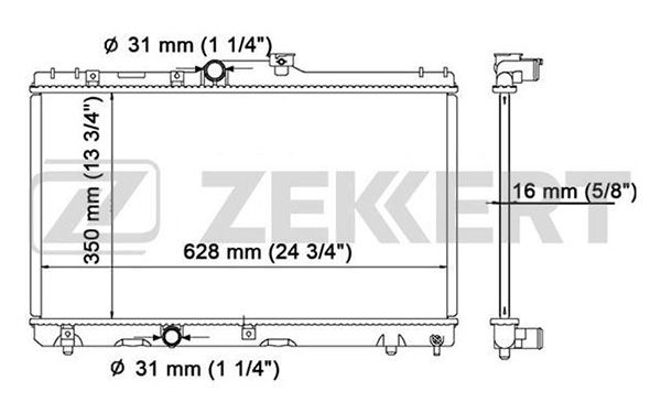 MK1044 ZEKKERT Радиатор, охлаждение двигателя