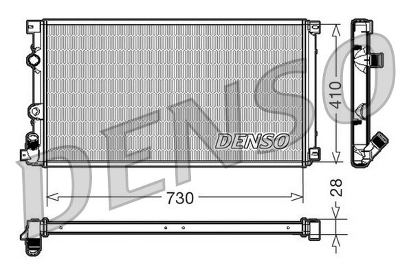 DRM23090 DENSO Радиатор, охлаждение двигателя