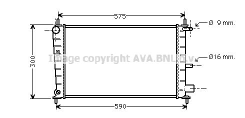 FDA2217 AVA QUALITY COOLING Радиатор, охлаждение двигателя