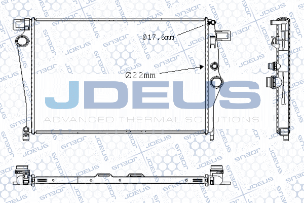 M0171060 JDEUS Радиатор, охлаждение двигателя