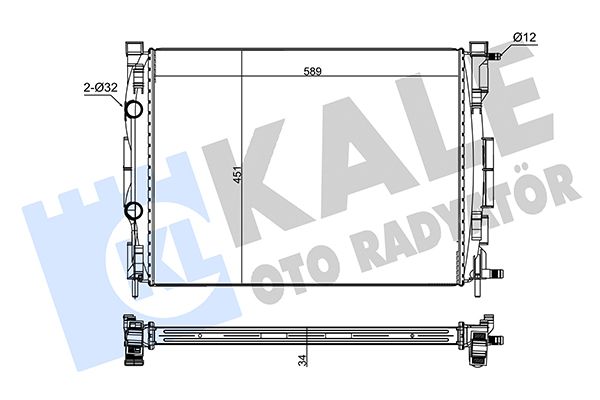221199 KALE OTO RADYATÖR Радиатор, охлаждение двигателя